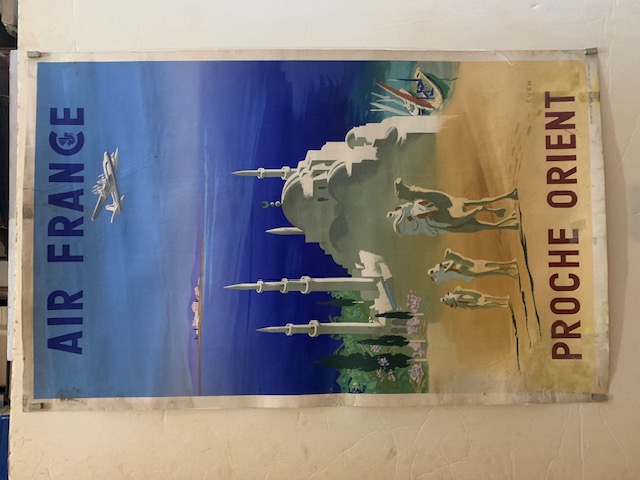 Air France. Proche orient. (Manifesto originale vintage)